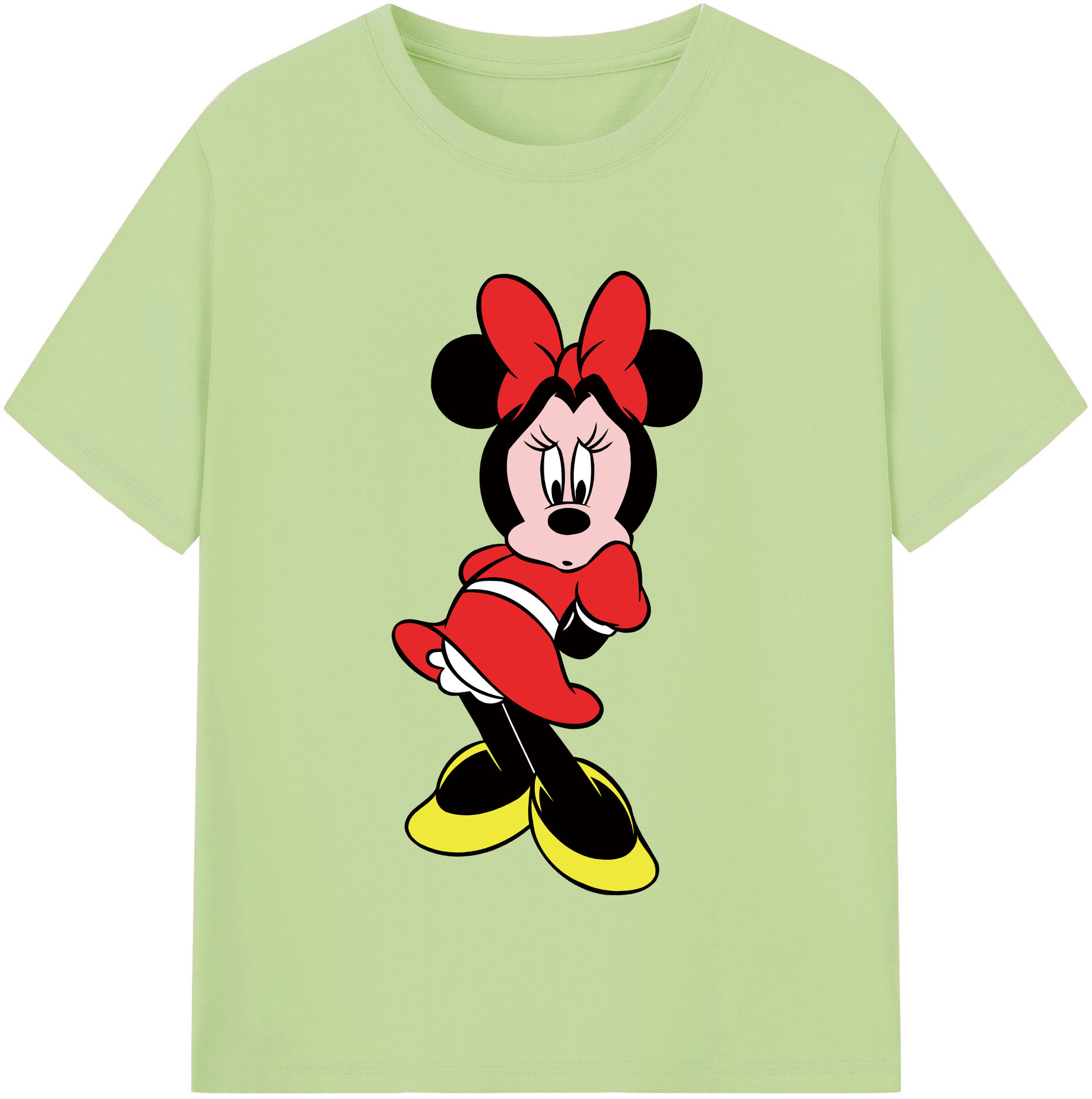 （画像用） ミッキーマウス Mickey Mouse 綿100％半袖Tシャツ（フロントプリント）